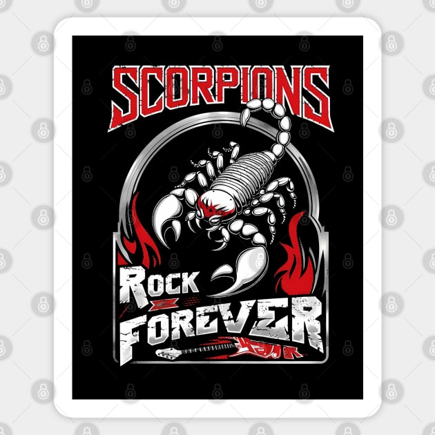 Scorpions Rock Forever Sticker by Mara Bun